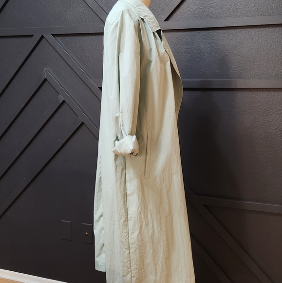 Vintage Trench Coat Leaf Green - Picture 3 of 11